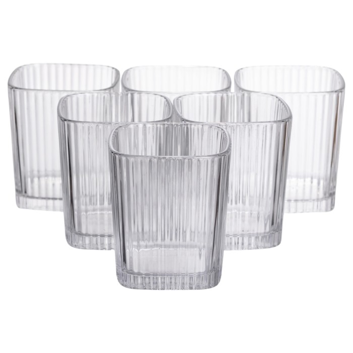 Набір склянок 6 (шт) 250 (мл) для лимонадів, соку, води, коктейлів Прозорий HP-19-AY-2 (88743)