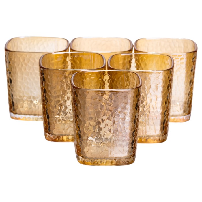 Набір склянок 6 (шт) 250 (мл) для лимонадів, соку, води, коктейлів Коричневий HP-19-AY-3 (18753)