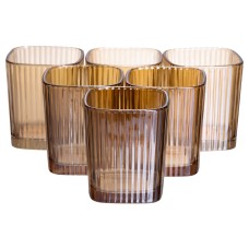 Набір склянок 6 (шт) 250 (мл) для лимонадів, соку, води, коктейлів Коричневий HP-19-AY-5 (54253)