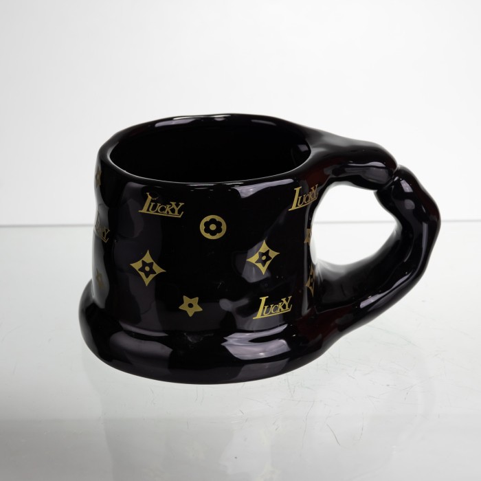 Чашка порцелянова 500 (мл) оригінальна кружка на подарунок чашка для чаю та кави Чорний FM-11B (53281)