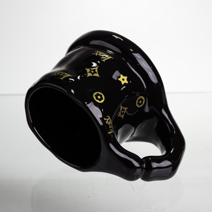 Чашка порцелянова 500 (мл) оригінальна кружка на подарунок чашка для чаю та кави Чорний FM-11B (53281)