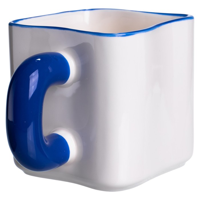 Порцелянова чашка "Містер Крабс" з магнітним декором 500 мл, Кружка дитяча чашка із порцеляни на подарунок FM-12BL (30626)