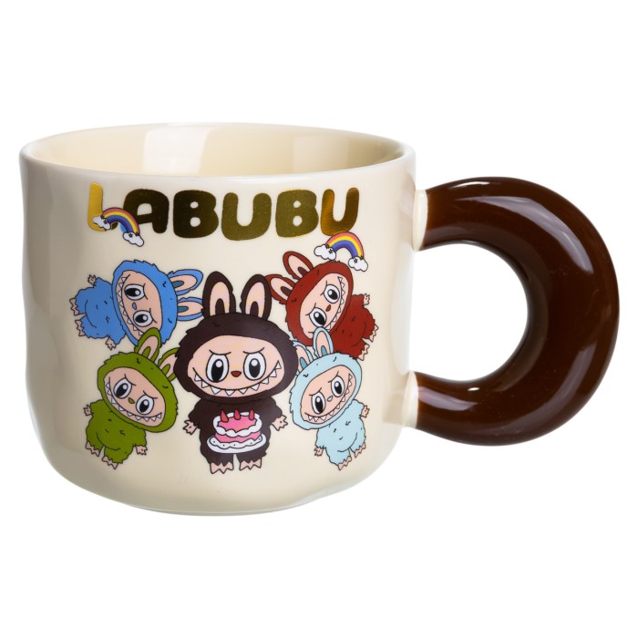 Чашка порцелянова Labubu 400 (мл) подарункова кружка прикольна чашка для дітей на подарунок FM-21A (30637)