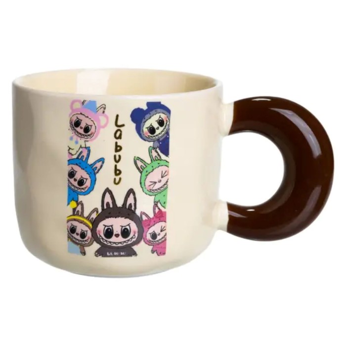 Чашка порцелянова Labubu Brighten Your Day 400 (мл) подарункова кружка прикольна чашка для дітей на подарунок FM-21D (40749)
