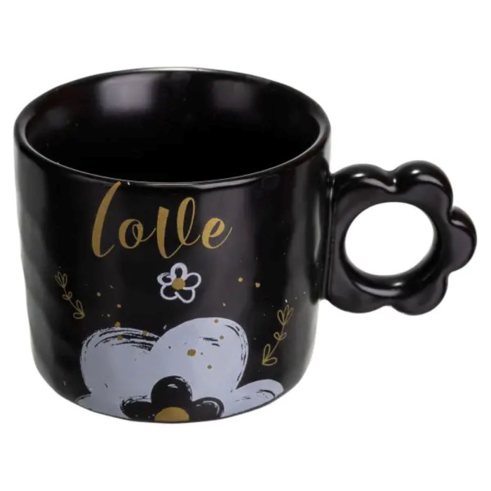 Чашка для чаю та кави порцелянова Love 420 (мл) гарна оригінальна кружка на подарунок FM-14B (81636)