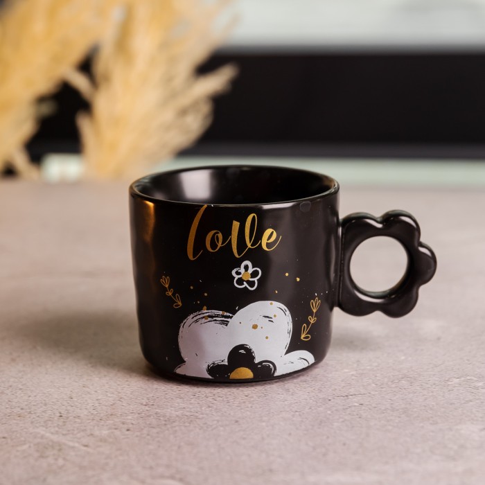 Чашка для чаю та кави порцелянова Love 420 (мл) гарна оригінальна кружка на подарунок FM-14B (81636)