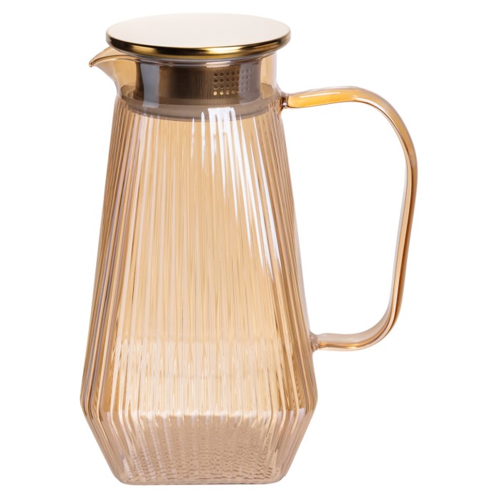 Глечик 1.8 л зі склянками 6 штук по 200 (мл) графин для компоту соку води лимонаду глечик для напоїв Коричневий HP-19-39 (81033)