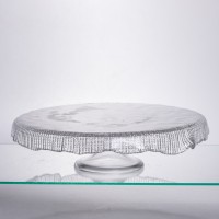 Тортівниця трансформер скляна на ножці, менажниця трансформер прозора скляна 64486-53 (43715)