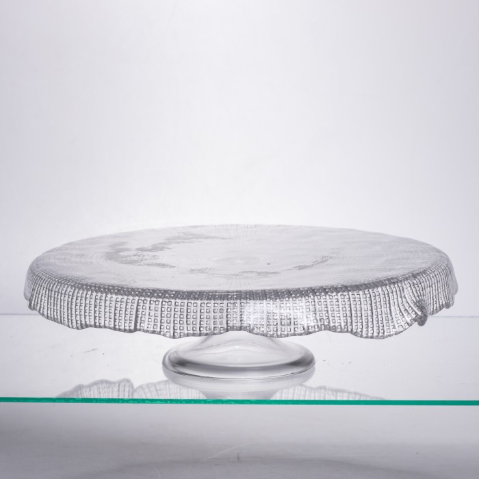 Тортівниця трансформер скляна на ножці, менажниця трансформер прозора скляна 64486-53 (43715)