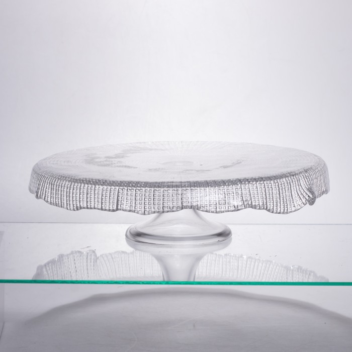 Тортівниця трансформер скляна на ножці, менажниця трансформер прозора скляна 64486-53 (43715)