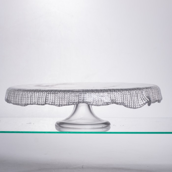 Тортівниця трансформер скляна на ножці, менажниця трансформер прозора скляна 64486-53 (43715)