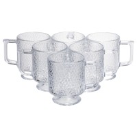 Набір чашок 6 шт для чаю та кави Goblet по 300 (мл) кружки скляні HP-19-L8 (79057)