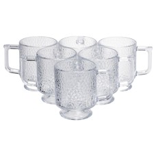 Набір чашок 6 шт для чаю та кави Goblet по 300 (мл) кружки скляні HP-19-L8 (79057)
