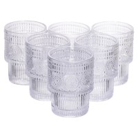 Набір скляних склянок 6 (шт) 200 (мл) для лимонадів, соку, води, коктейлів склянки з товстого скла HP-19-178-3 (44757)