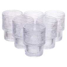 Набір скляних склянок 6 (шт) 200 (мл) для лимонадів, соку, води, коктейлів склянки з товстого скла HP-19-178-3 (44757)