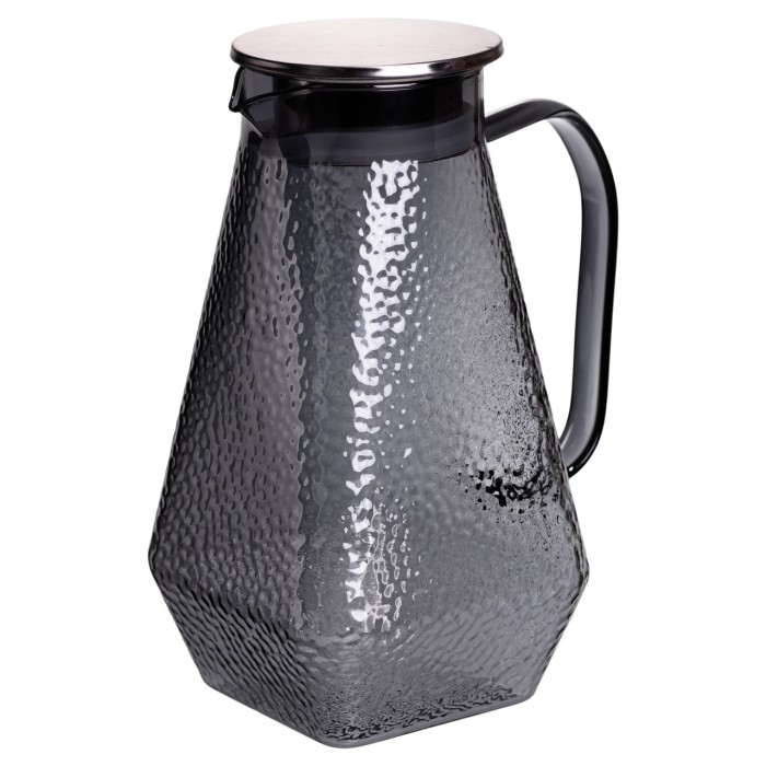 Глечик 1.8 л зі склянками 6 штук по 200 (мл) графин для компоту соку води лимонаду глечик для напоїв Сірий HP-19-38S (86207)