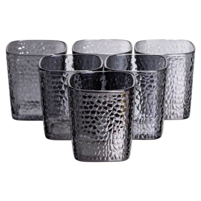 Глечик 1.8 л зі склянками 6 штук по 200 (мл) графин для компоту соку води лимонаду глечик для напоїв Сірий HP-19-38S (86207)