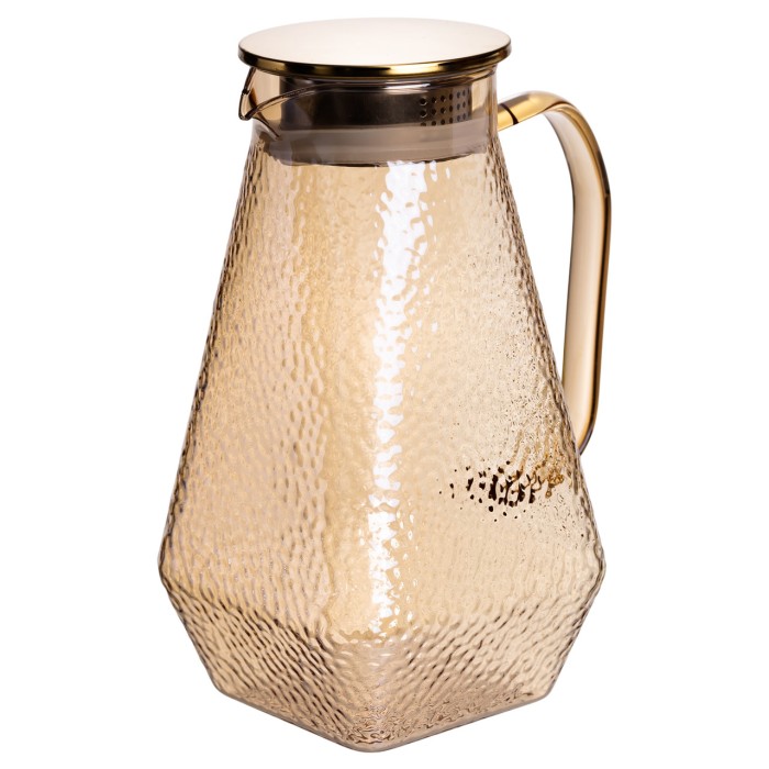 Глечик 1.8 л зі склянками 6 штук по 200 (мл) графин для компоту соку води лимонаду глечик для напоїв Коричневий HP-19-39S (59726)