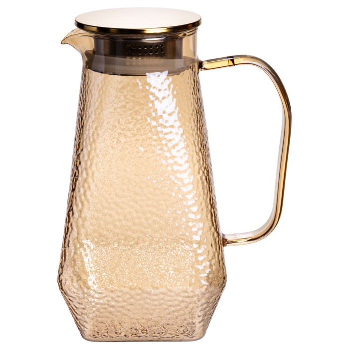 Глечик 1.8 л зі склянками 6 штук по 200 (мл) графин для компоту соку води лимонаду глечик для напоїв Коричневий HP-19-39S (59726)