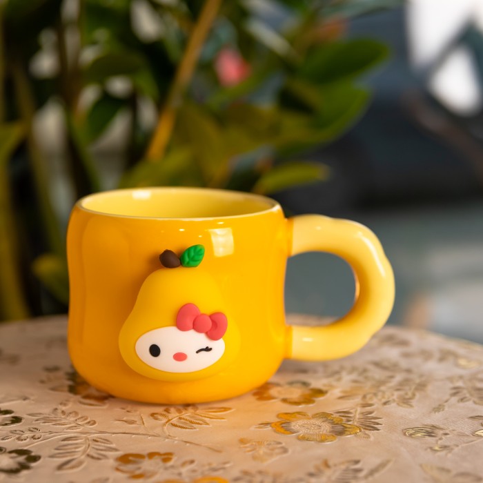 Кубок порцелянова з магнітом Sanrio 400 (мл) подарункова кружка прикольна чашка для дітей на подарунок Помаранчевий FM-37B (48262)