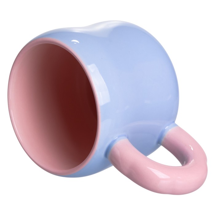 Кубок порцелянова з магнітом Бант 400 (мл) подарункова кружка прикольна чашка для дітей на подарунок Блакитний з рожевим FM-52D (32304)