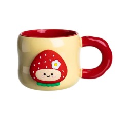 Кубок порцелянова з магнітом Поулиниця 400 (мл) подарункова кружка прикольна чашка для дітей на подарунок Жовтий з червоним FM-53A (77274)