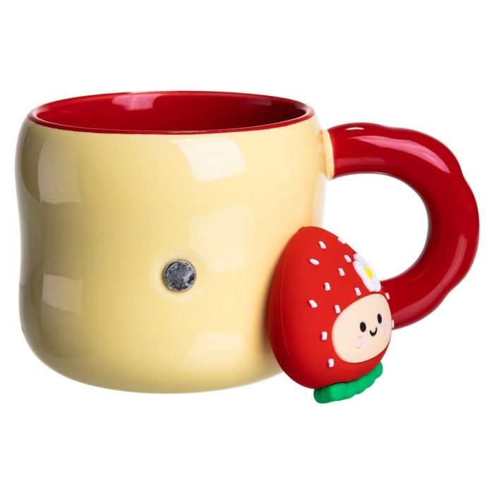 Кубок порцелянова з магнітом Поулиниця 400 (мл) подарункова кружка прикольна чашка для дітей на подарунок Жовтий з червоним FM-53A (77274)