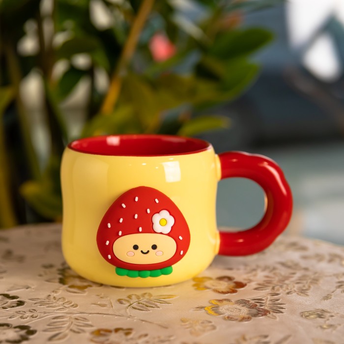 Кубок порцелянова з магнітом Поулиниця 400 (мл) подарункова кружка прикольна чашка для дітей на подарунок Жовтий з червоним FM-53A (77274)