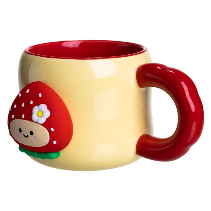 Кубок порцелянова з магнітом Поулиниця 400 (мл) подарункова кружка прикольна чашка для дітей на подарунок Жовтий з червоним FM-53A (77274)