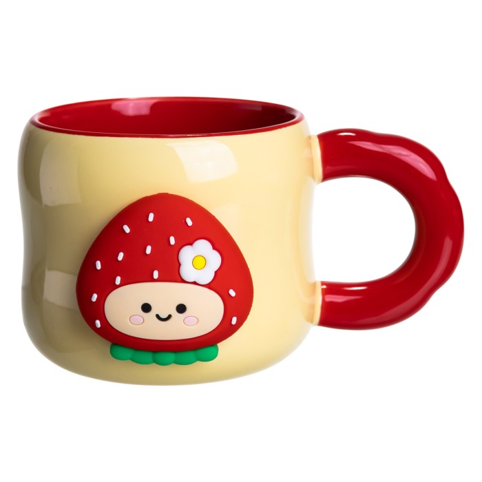 Кубок порцелянова з магнітом Поулиниця 400 (мл) подарункова кружка прикольна чашка для дітей на подарунок Жовтий з червоним FM-53A (77274)