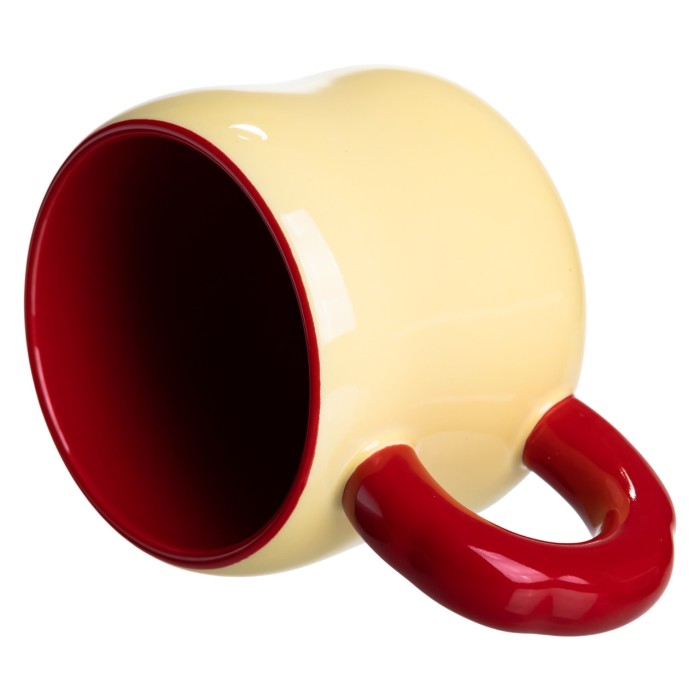 Кубок порцелянова з магнітом Поулиниця 400 (мл) подарункова кружка прикольна чашка для дітей на подарунок Жовтий з червоним FM-53A (77274)