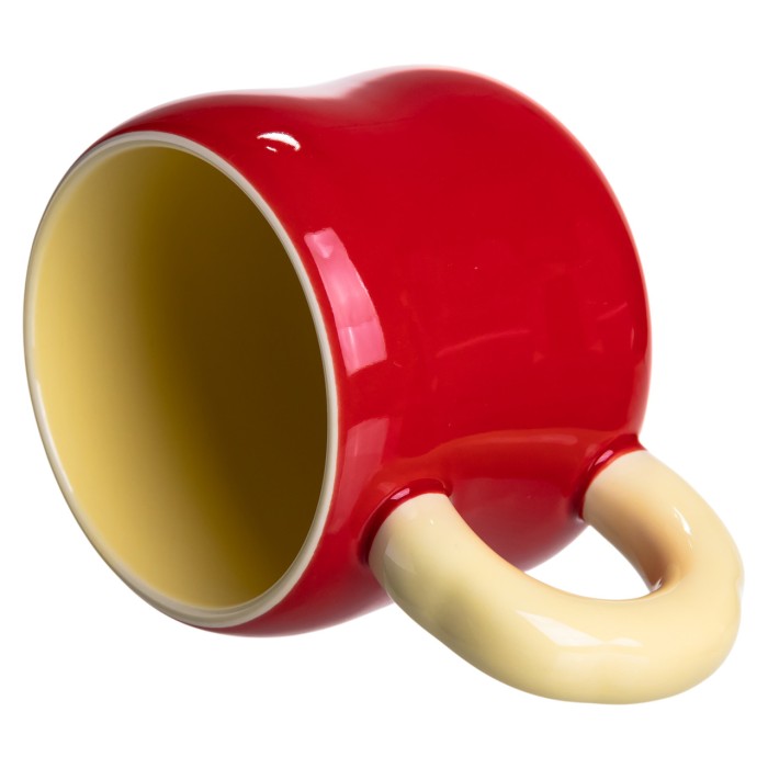 Кубок порцелянова з магнітом Поулиниця 400 (мл) подарункова кружка прикольна чашка для дітей на подарунок Червоний з жовтим (17756)