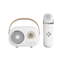 Колонка портативна з мікрофоном C-20 BT/TF/USB/FM 5 Вт Білий C20W (72285)