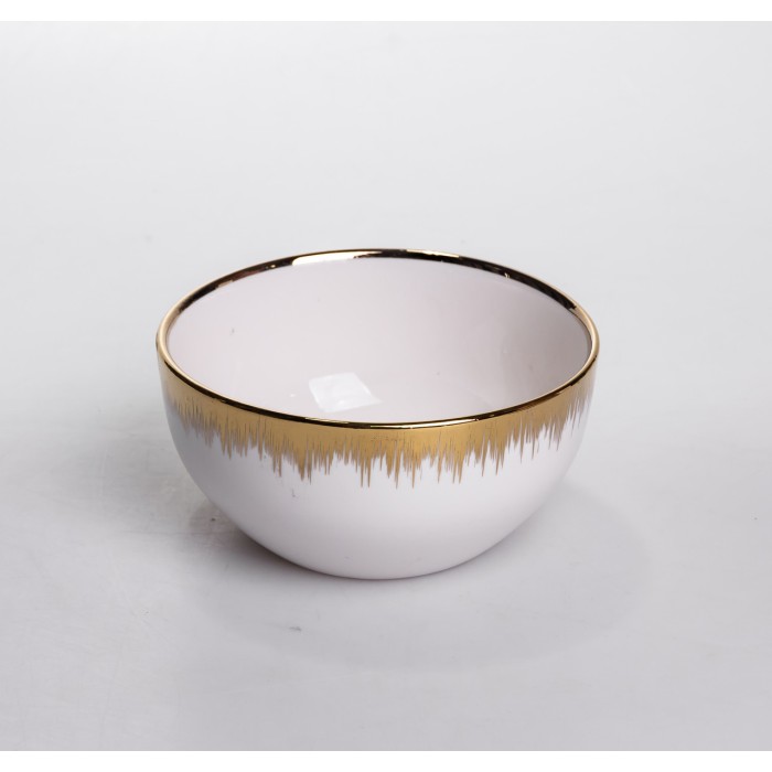 Столовий набір посуду тарілок і чашок 24 предмети на 6 персон «Смарагд» порцеляновий MD-16 (42693)