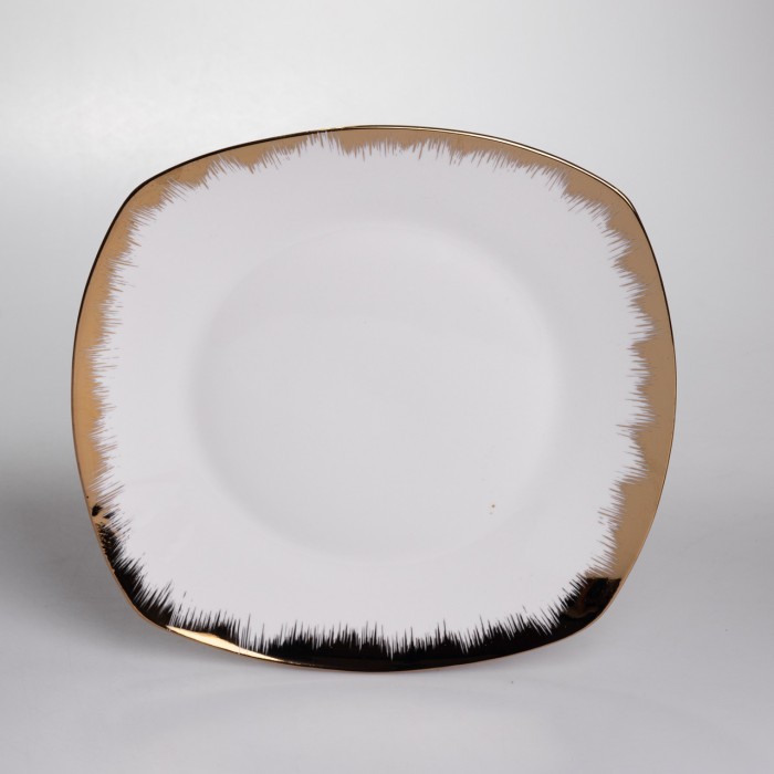 Столовий набір посуду тарілок і чашок 24 предмети на 6 персон «Геометрія» порцеляновий SD-24-1 (53605)