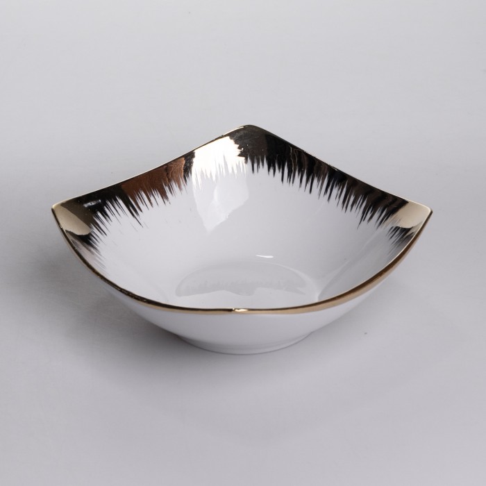 Столовий набір посуду тарілок і чашок 24 предмети на 6 персон «Геометрія» порцеляновий SD-24-1 (53605)