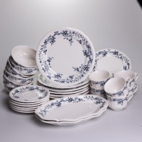 Столовий набір посуду тарілок і чашок 32 предмети на 6 персон Vintage порцеляновий YY78-10A (89878)