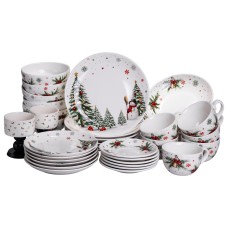 Різдвяний столовий сервіз новорічний 32 предмети на 6 персон порцеляновий SG-32 (71785)