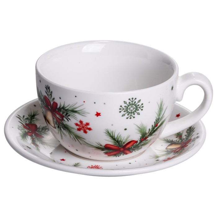 Різдвяний столовий сервіз новорічний 32 предмети на 6 персон порцеляновий SG-32 (71785)