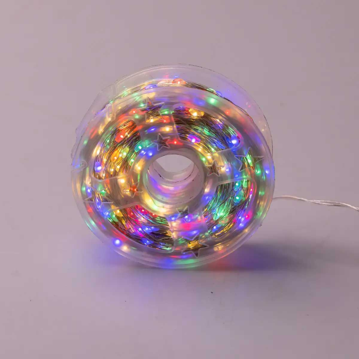 Світлодіодна гірлянда Роса нитка 500 LED довжина 50 м від мережі біла нитка з пультом Мультиколір 500L50MWМL (14735)