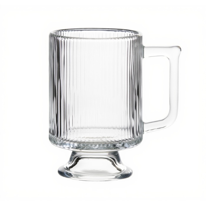 Набір скляних чашок 300 мл (6 шт) з рифленого скла HP-19-L7 (25511)