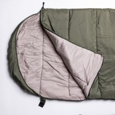 Всесезонний спальний мішок-ковдра з капюшоном 210х70 см Хакі LU-010 (43924)