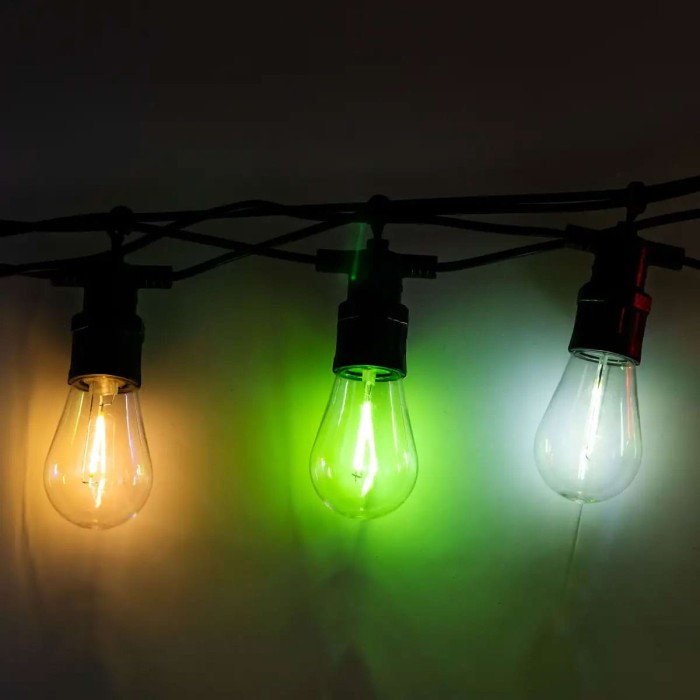 Гірлянда вулична у стилі ретро світлодіодна мультиколор S14 на 10 LED ламп завдовжки 5 метрів S14ML (78974)