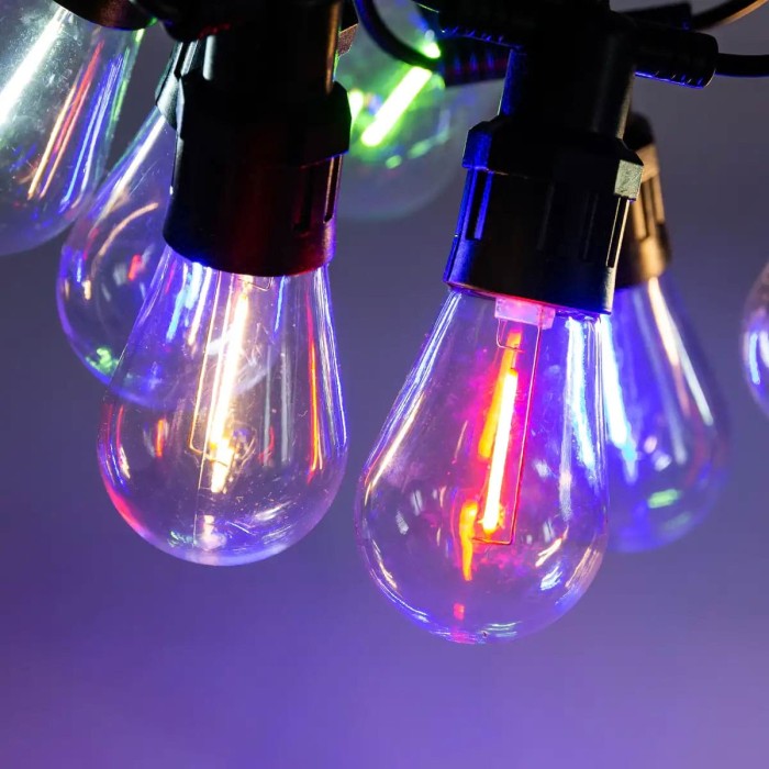 Гірлянда вулична у стилі ретро світлодіодна мультиколор S14 на 10 LED ламп завдовжки 5 метрів S14ML (78974)