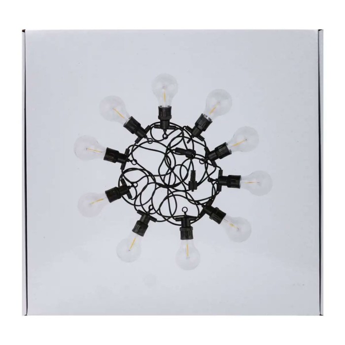 Гірлянда вулична у стилі ретро світлодіодна мультиколор S14 на 10 LED ламп завдовжки 5 метрів S14ML (78974)