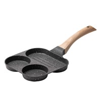 Сковорода квадратна порційна на 3 секції з антипригарним покриттям для всіх плит сіра (62627)