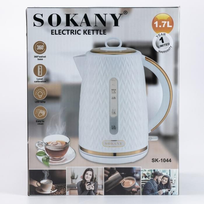 Чайник електричний Sokany SK-SH-1044 1.7 літра білий (69339)