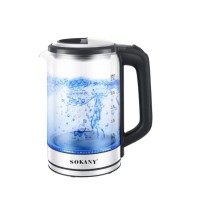 Чайник електричний Sokany SK-09013 2.5 літра прозорий (83229)