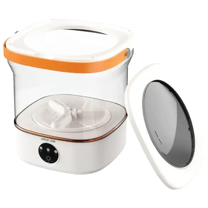 Портативна пральна машина з віджимом 36 Вт 850 об/хв з баком на 12 літрів Біла HP-35015-61W (64774)