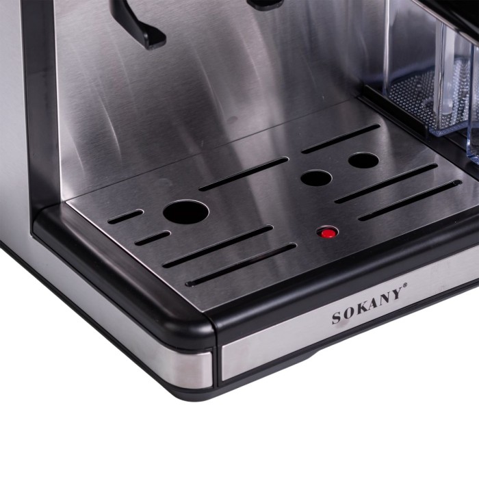 Кавоварка ріжкова 4в1 з кавомолкою 1800 Вт резервуар 2,6 л Sokany SK-04032 (18209)